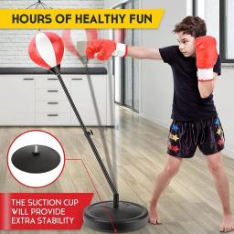 Saco de perfuração ajustável para crianças, Boxe Speed Bag para treinamento, Equipamento de boxe, Stress Relief, Fitness Presentes para meninos - Image 2