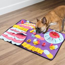 Cobertor De Treinamento De Sniffing Destacável Para Animais De Estimação, Almofadas De Lã, Aliviar O Estresse, Brinquedo Puzzle, Cães E Gatos, Cachorro E Gato - Image 3