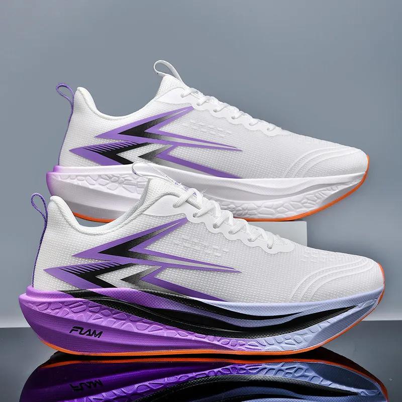 Homens tênis de corrida especialidade maratona sapatos esportivos respirável leve placa carbono tendência feminina tênis atlético - Image 1