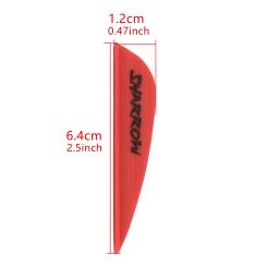 Air Groove Rubber Arrow Vanes para arco e flecha, caça com arco, acessórios de tiro, 2.5 Polegada, 50pcs por caixa - Image 2