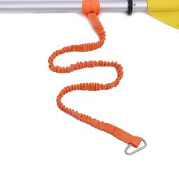 Elastic Kayak Paddle Leash com gancho de segurança Vara de pesca ajustável Pólo Enrolado Cordão de cordão Corda de gravata Acessórios de barco a remo 1Pc - Image 1