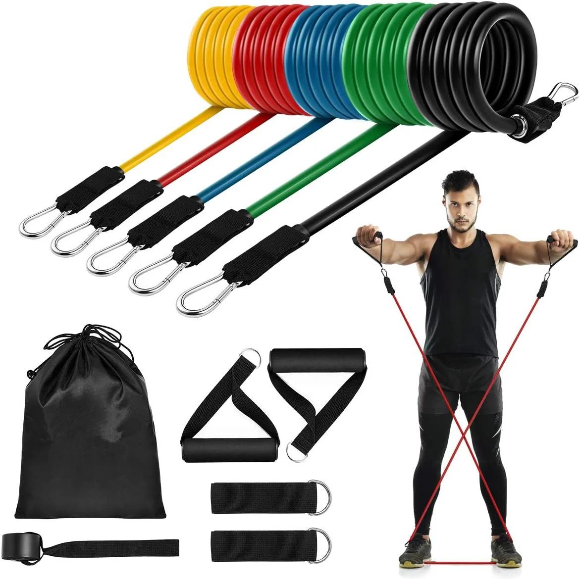 Kit Multifuncional Pilates Bar com Bandas de Resistência Portátil Yoga Bar, Home Gym, para Exercícios De Corpo Inteiro - Image 1