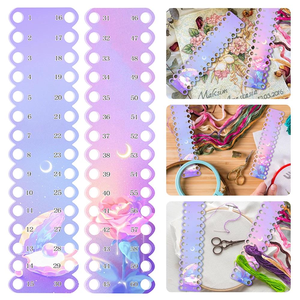 2-4 pces linha linha ferramenta artesanato 30-hole fio organizador acrílico cruz ponto thread armazenamento titular para costura costura costura costura costura tricô - Image 1