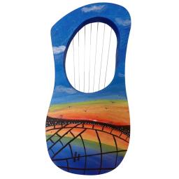 Lira Harpa DIY Kit, Madeira Baixo, Cordas, Tuning Wrench, String Post, Sela, Minority Instruments grego, 448D, 7 Cordas - Image 4