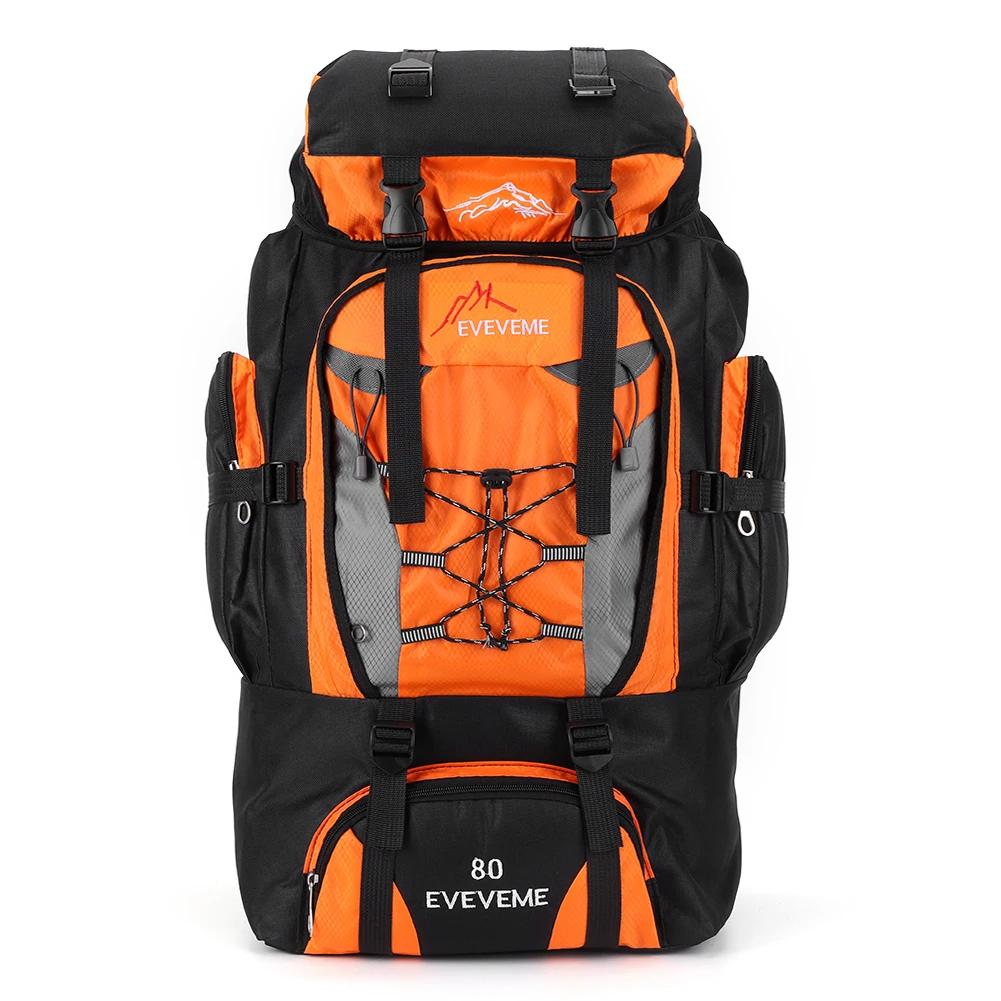 Impermeável Caminhadas e Camping Mochila, Trekking Bag, alça ajustável, mochila de viagem, esporte ao ar livre, montanhismo Bag, 80L - Image 1
