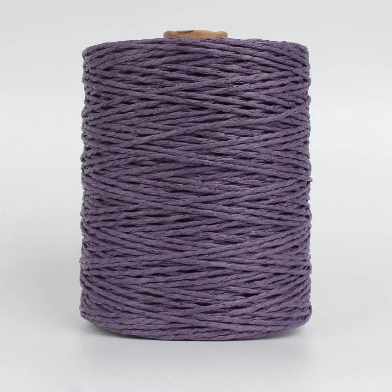 Fios coloridos de 280 metros, fio de palha de ráfia natural para o verão, malha à mão, chapéu de crochê, bolsa, cestas de almofada, material de tricô - Image 1