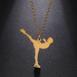 Amaxer patinação artística colares skate atleta patinação no gelo companheiro de equipe fantasia patinação charme gargantilha para jóias femininas - Image 2