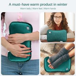 Aquecedor De Mão De Grafeno De Aquecimento Elétrico, Calor Quente Saco, Almofada De Luvas De Travesseiro, USB Recarregável, Inverno Quente Mãos Térmicas e Aquecedor De Pés - Image 6