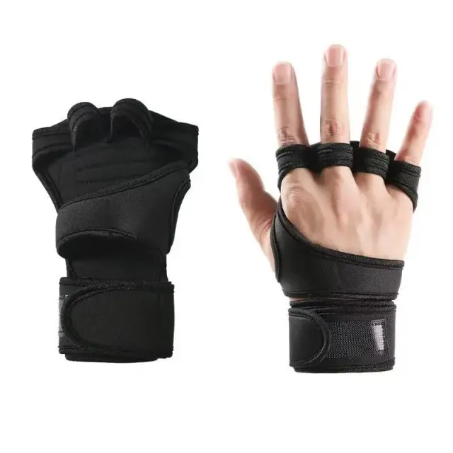 Luvas de Treinamento Esportivo para Homens e Mulheres com Protetores de Palma e Pulso - Ideal para Musculação e Ginástica, 1 Par