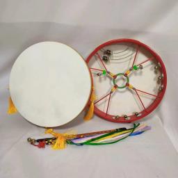 30/35/40/50cm de madeira tamborim à mão jingle-tamborim de música de tambor de percussão à mão adequado para presentes infantis festa - Image 1