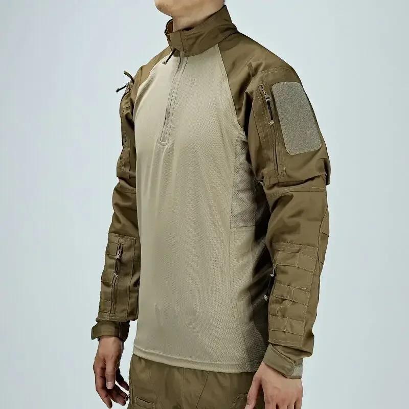 Terno tático de sapo masculino, uniforme camuflado para treinamento ao ar livre, caça e caminhada, camisa respirável de manga longa, caminhada e caminhada, novo pioneiro - Image 1