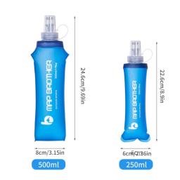 TPU Folding Soft Flask Garrafa de água dobrável ao ar livre Handheld, Running Hydration Pack, saco de cintura, durável - Image 6