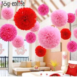 5 pcs 20 centímetros Guirlanda de Flores Pompons De Papel De seda Decoração de Casamento DIY Flores De Papel Bola Decoração da Festa de Aniversário Do Chuveiro de Bebê - Image 1