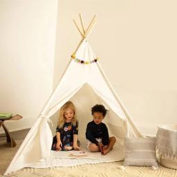 Tenda Teepee para Crianças, Princesa Dobrável Portátil Wigwam, Casa de Jogo Indoor para Crianças, Menina e Menino Brinquedo, Castelo Doméstico, 1.6m - Image 6