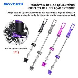 Espetos qr de liberação rápida para bicicleta mtb, eixo do cubo, rodas, alavanca de travamento, peças de bicicleta, liga de alumínio, dianteiro 9x100, traseiro 100x135mm - Image 1