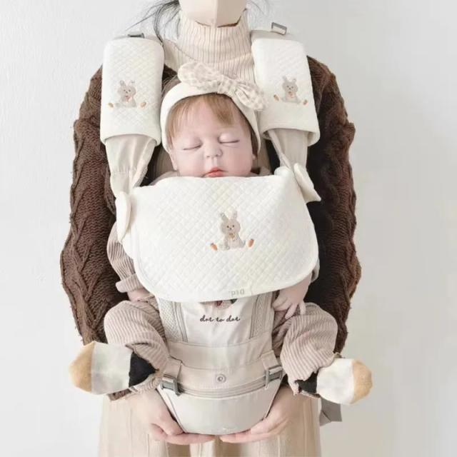 Kit 3 Peças Babadores Bebê Musselina Algodão Impermeável - Toalha Saliva e Almofada de Ombro
