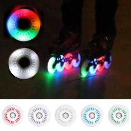 Luz LED piscando polia rodas de rolo, patinação de velocidade em linha, deslizando luz LED, 76mm - Image 5