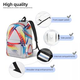 Jogadores de bola de futebol Mochila para homens e mulheres, Saco escolar resistente à água, Saco de impressão do esporte do futebol universitário - Image 5