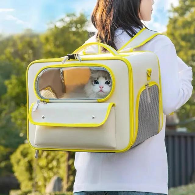 Mochila de Transporte HOOPET Impermeável para Cães e Gatos - Ideal para Viagens ao Ar Livre