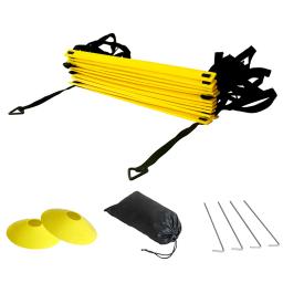 Kit De Treinamento De Agilidade De Velocidade, Escada De Futebol, 12-Rung Com 12 Cones E 4 Stakes, Equipamento De Treinamento De Futebol - Image 4