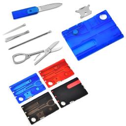 Combinação multifuncional de cartão de faca suíça Camping ao ar livre Ferramenta de sobrevivência multiúso Terno de beleza com lâmpada - Image 1
