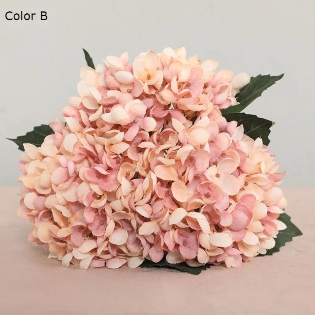 Hortênsia Artificial Decoração de Casamento 3 Pçs Seda