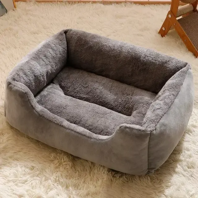 Cama Almofadada Confortável para Animais de Estimação - Acessórios Perfeitos para Cães e Gatos em Todos os Lares