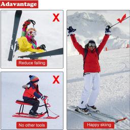 Mais novo conector de ponta de esqui iniciantes inverno crianças adultos auxílio de treinamento de esqui ao ar livre exercício esporte snowboard acessórios - Image 5