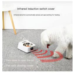 Dispositivo de alimentação automática inteligente, Pet fornecimentos, gato e cão saúde tigela, carregamento USB, interruptor de indução tampa, anti mosquito - Image 4