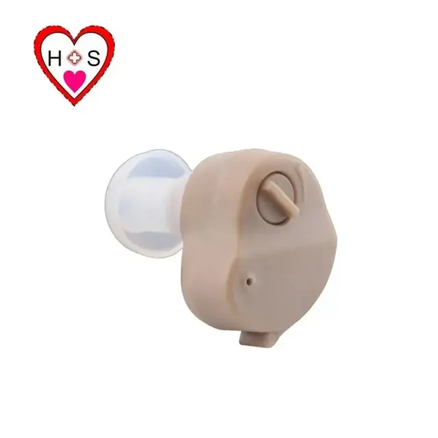 Hearing Aid Tipo CIC com Operação Simples de Bateria e Amplificador de Som para Idosos