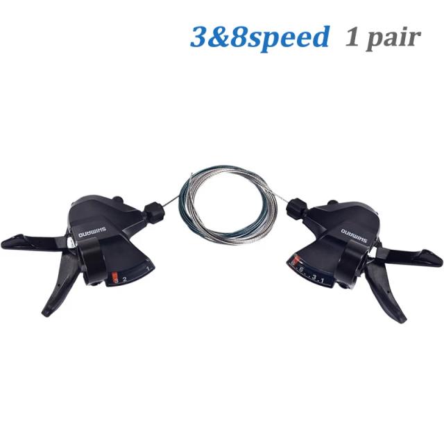 Conjunto de Mudança para Mountain Bike SL-M315 com Cabo, 8 Velocidades, Ideal para Bicicletas MTB