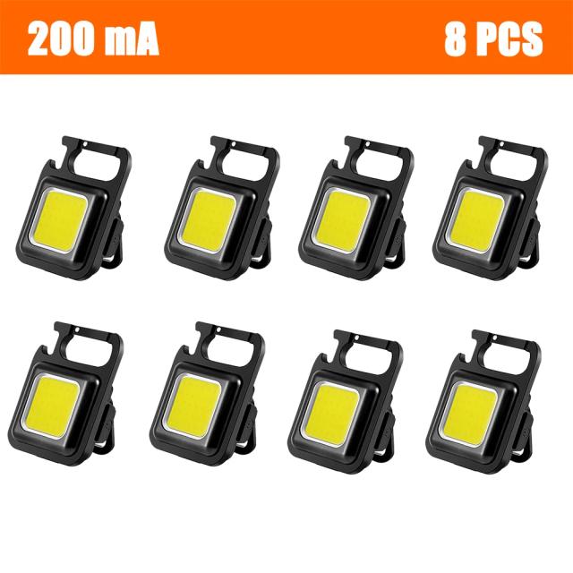 Lanterna Recarregável Portátil LED Multifuncional: Mini Luz de Trabalho de Alta Potência para Atividades ao Ar Livre