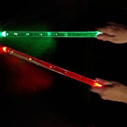 Miwayer-Baquetas emissores de luz LED, baqueta gradiente personalizada, USB recarregável, adequado para todas as baterias, 15 cores - Image 4