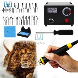 Máquina de Pirografia Profissional Temperatura Digital Kits Queima De Madeira Ajustável com 10pcs Fio dicas DIY Para Iniciantes Adultos - Image 1