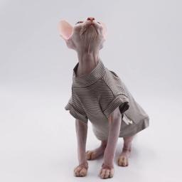 Confortável e durável colete gato para Sphynx e gato sem pêlos, roupas de verão gato para Devon Rex, Cornish, pequenos gatos e cães - Image 6