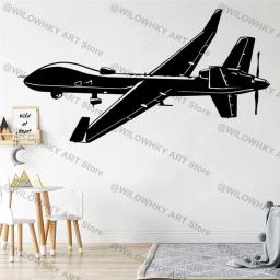 Eua militar greve modular recon drone adesivo de parede MQ-9 reaper arma guerra aeronaves amante adolescente crianças quarto decoração do carro vinil decalque - Image 1