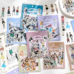 Scrapbook papel adesivos para meninas e meninos, 40 pcs, diy, diy, diy, diy, álbum de fotos, planejador, moda - Image 1