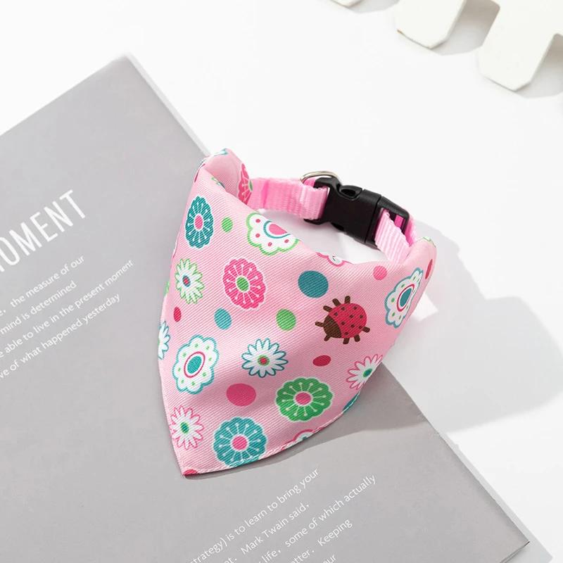 S/m/l cão bandanas fruta impressão animal de estimação triângulo cachecol saliva toalha lavável laços colar gato cão grande acessórios do cão lenço - Image 1
