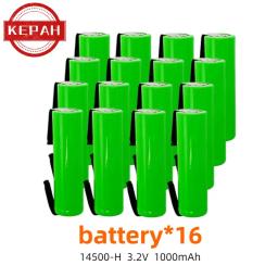 Bateria de lítio soldada 14500 com alta capacidade e potência 1450 3.2V 3.7V carregamento universal, multifuncional e durável 1000mAh - Image 2