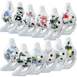 Desenhos Animados Pintados à Mão Ocarina, 6-Hole Flauta Instrumento Musical, Escola Iniciante Entrada, Boca Curta, Fábrica Atacado - Image 5