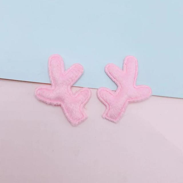 Conjunto de 50 Apliques de Feltro 3D de Veado Antler para DIY e Decoração de Natal - 2,8x3,5cm, Ambos os Lados Acolchoados, Perfeitos para Clipe de Cabelo e Remendos.