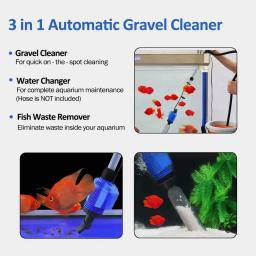 Sunsun-Aquário Elétrico Automático Fish Tank Cleaner, Mudança De Água De Vácuo, Extrator De Cascalho, Bomba De Lavadora De Areia, HXS-02 - Image 3