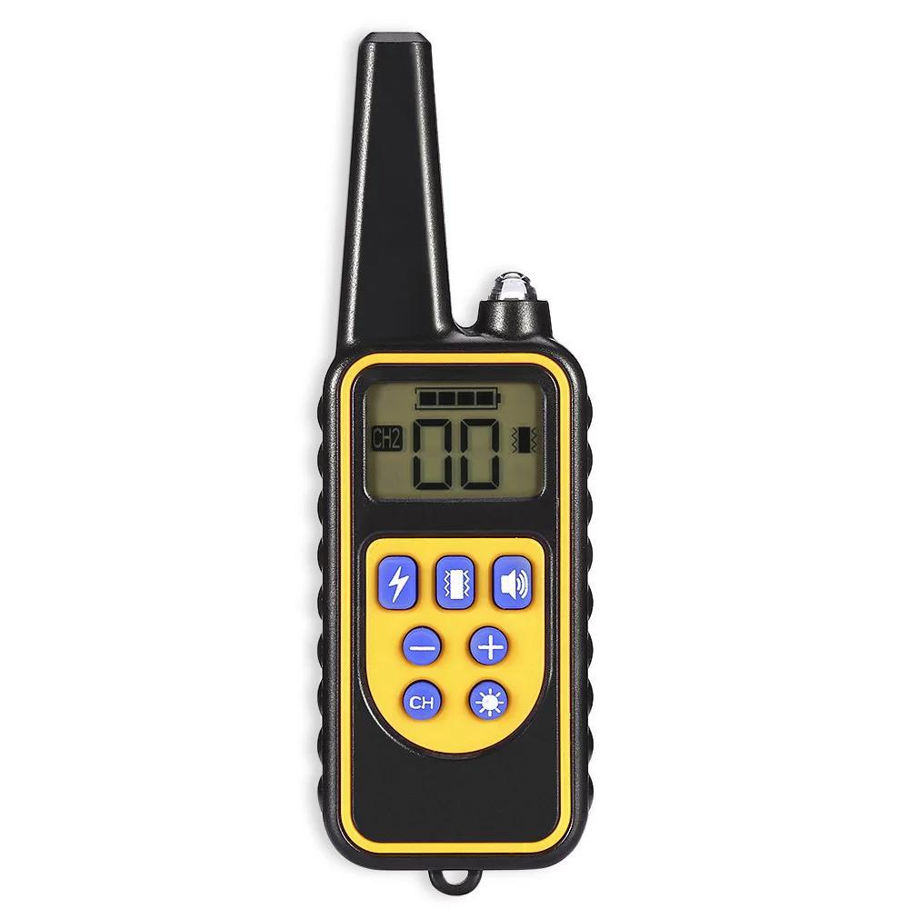 800m lcd coleira de treinamento do cão de controle remoto pet bark rolha coleiras treinamento elétrico à prova dwaterproof água com som vibração choque - Image 1