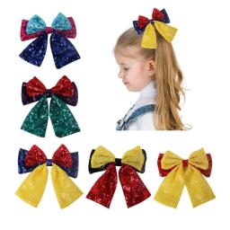 Grande lantejoula arco hairpin para meninas, acessórios para cabelo infantil, bonito, princesa, doce - Image 1