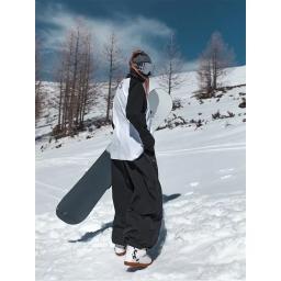 Calças de esqui de placa dupla profissional, à prova d'água, ajuste solto, resistente ao desgaste, calças de snowboard masculinas - Image 5