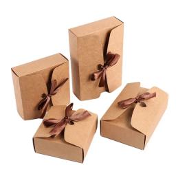 Caixas De Presente Com Fita, Saco De Papel Kraft, Embalagem para Crianças, Decoração De Festa De Aniversário, Suprimentos De Decoração De Casamento, Sacos De Doces - Image 4