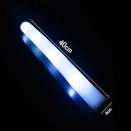 Varas de espuma LED com efeito intermitente, luz branca, bastões Cheer, Glow in the Dark, Wedding Party Supply, 3 luzes piscando, 30PCs - Image 2
