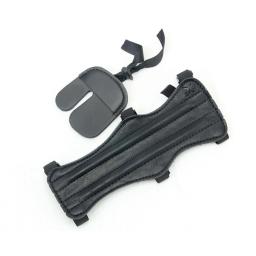 Luvas de couro com 3 dedos para tiro com arco e flecha, protetor para braço, acessório de caça, 1 peça - Image 3