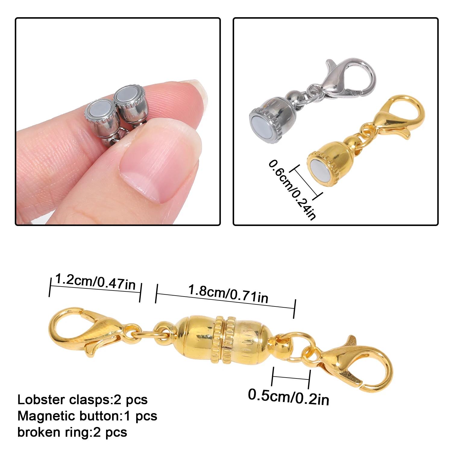 5 conjuntos de fechos magnéticos fortes de aço inoxidável, conector de fecho final para fazer jóias, acessórios de colar de pulseira diy - Image 1