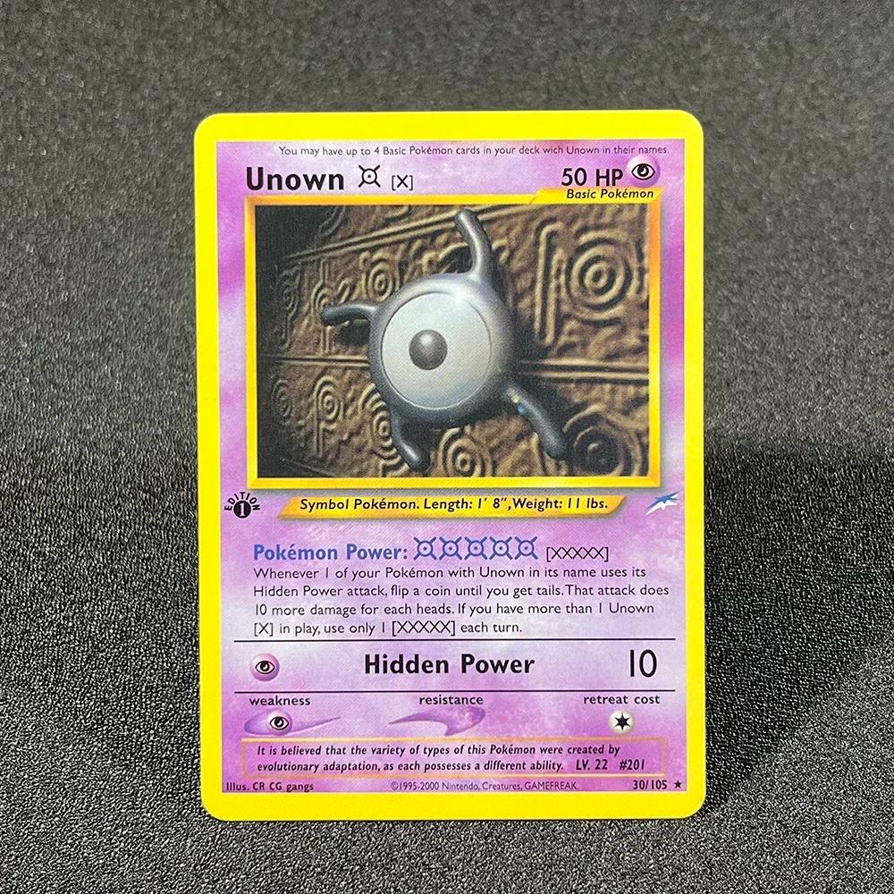 Pokémon folha cartões flash neo destino brilhante charizard mewtwo luz dragonite escuro gengar cartas personalizadas jogo ptcg proxy - Image 1